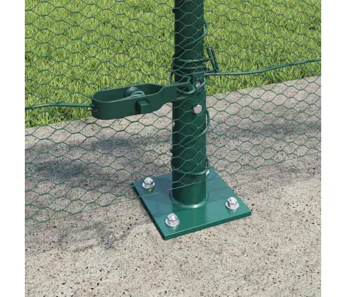 Aed Koos Postidega Roheline 1 X 10 M Pvc Kaetud Teras