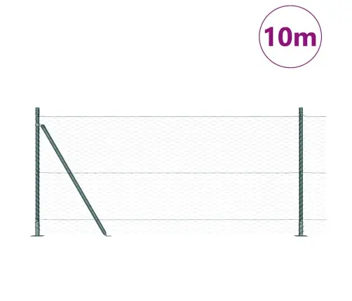 Heksagona Žogs Zaļš 1X10 M Tērauds Vidaxl