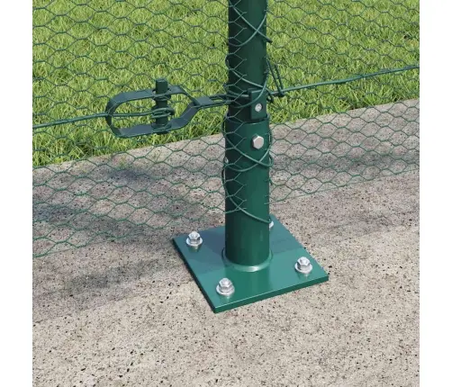 Vidaxl Heksagonālais Žogs Zaļš 1.2X10 M Tērauds