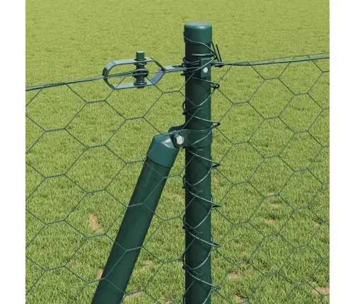 Hexagona Žogs Zaļš 1.2X10 M Tērauds Vidaxl