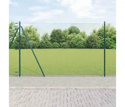 Sešstūru Žogs Zaļš 1.5X10 M Tērauds Vidaxl