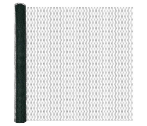 Heksagonālais Žogs Zaļš 1.6X10 M Tērauds Vidaxl