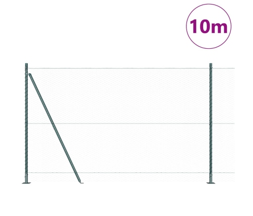 Heksagonālais Žogs Zaļš 1.6X10 M Tērauds Vidaxl