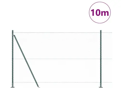 Heksagonālais Žogs Zaļš 1.6X10 M Tērauds Vidaxl