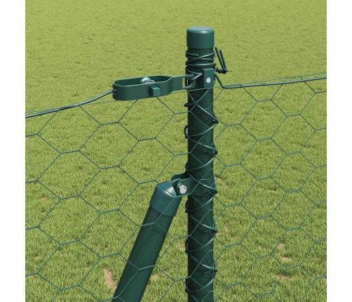 Tvora Su Stulpais Žalia 1.6 X 10 M Pvc Dengtas Plienas