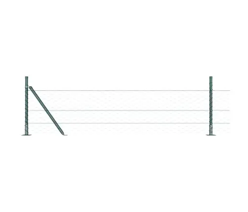 Tvora Su Stulpais Žalia 0.4 X 25 M Pvc Dengtas Plienas