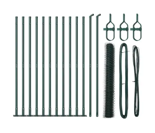 Aed Koos Postidega Roheline 1 X 25 M Pvc Kaetud Teras