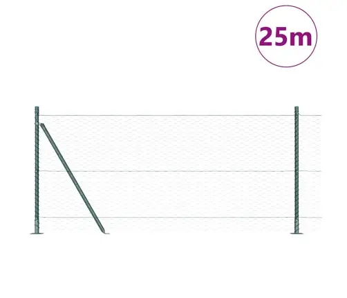 Aed Koos Postidega Roheline 1 X 25 M Pvc Kaetud Teras