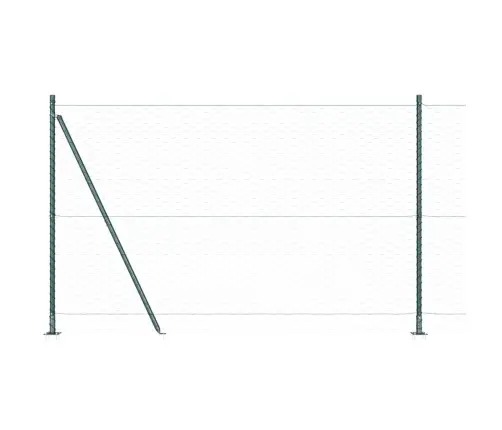 Heksagonālais Žogs Zaļš 1.4X25 M Tērauds Vidaxl
