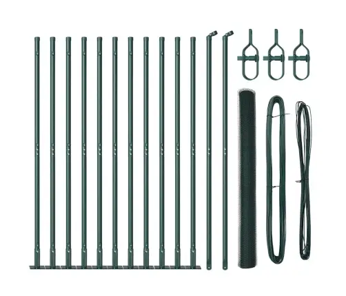 Tvora Su Stulpais Žalia 1.6 X 25 M Pvc Dengtas Plienas