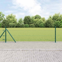 Tvora Su Stulpais Žalia 0.4 X 50 M Pvc Dengtas Plienas