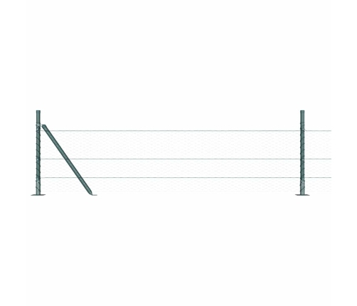 Tvora Su Stulpais Žalia 0.4 X 50 M Pvc Dengtas Plienas