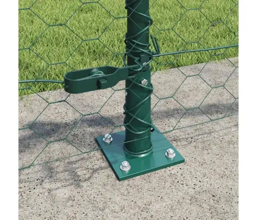 Heksagonālais Žogs Zaļš 0.4X50 M Tērauds Vidaxl