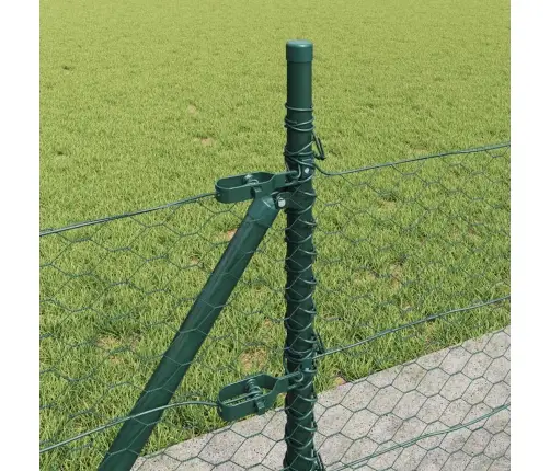 Sešstūra Žogs Zaļš 0.5X50 M Tērauds Vidaxl