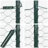 Tvora Su Stulpais Žalia 0.8 X 50 M Pvc Dengtas Plienas