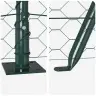 Tvora Su Stulpais Žalia 0.8 X 50 M Pvc Dengtas Plienas