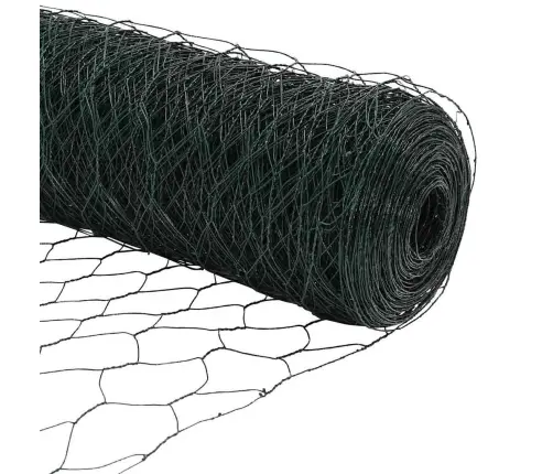 Tvora Su Stulpais Žalia 0.8 X 50 M Pvc Dengtas Plienas
