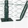 Aed Koos Postidega Roheline 1.2 X 50 M Pvc Kaetud Teras
