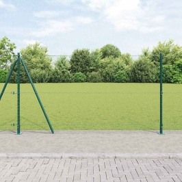 Žogs Ar Stabiem. Zaļa 1.2 X 50 M Pvc Pārklāts Tērauds Vidaxl