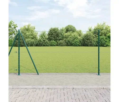 Aed Koos Postidega Roheline 1.2 X 50 M Pvc Kaetud Teras