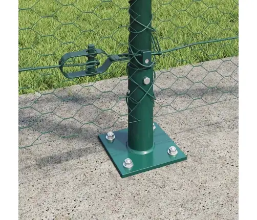 Aed Koos Postidega Roheline 1.2 X 50 M Pvc Kaetud Teras
