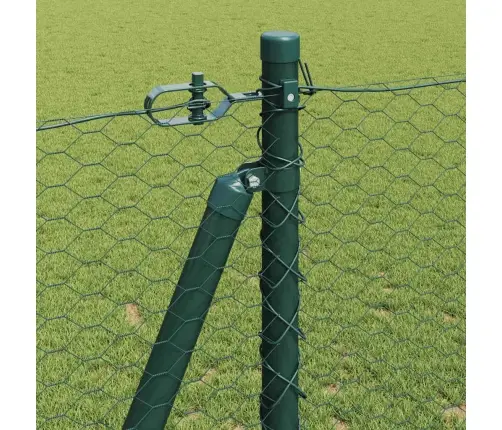 Aed Koos Postidega Roheline 1.2 X 50 M Pvc Kaetud Teras