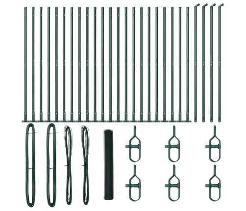 Aed Koos Postidega Roheline 1.2 X 50 M Pvc Kaetud Teras