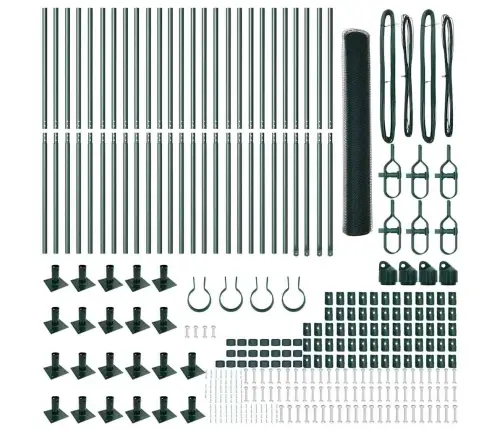 Aed Koos Postidega Roheline 1.2 X 50 M Pvc Kaetud Teras