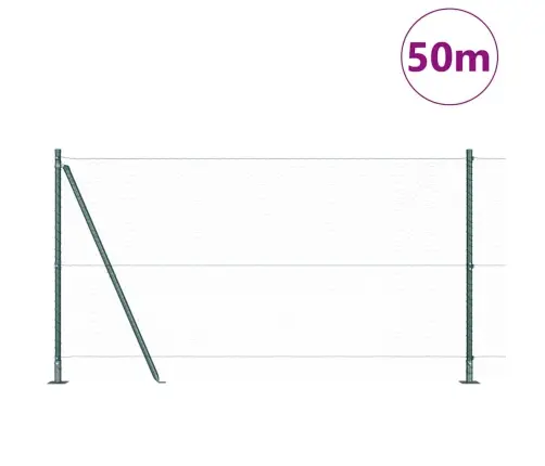 Aed Koos Postidega Roheline 1.2 X 50 M Pvc Kaetud Teras