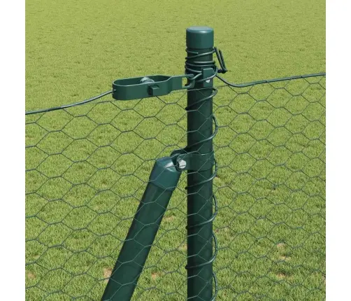 Tvora Su Stulpais Žalia 1.4 X 50 M Pvc Dengtas Plienas