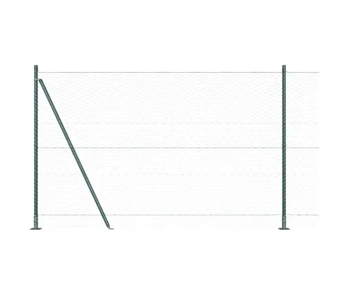 Tvora Su Stulpais Žalia 1.4 X 50 M Pvc Dengtas Plienas