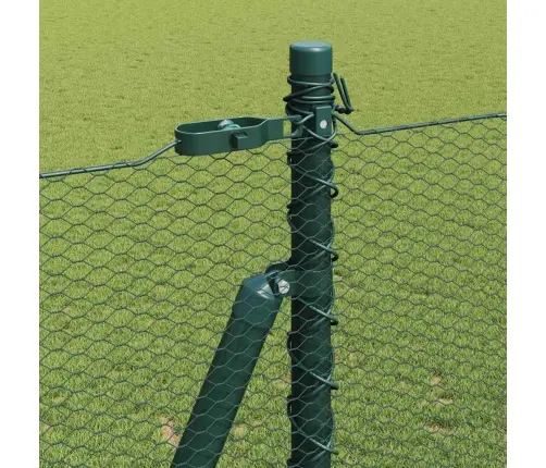 Tvora Su Stulpais Žalia 1.6 X 50 M Pvc Dengtas Plienas