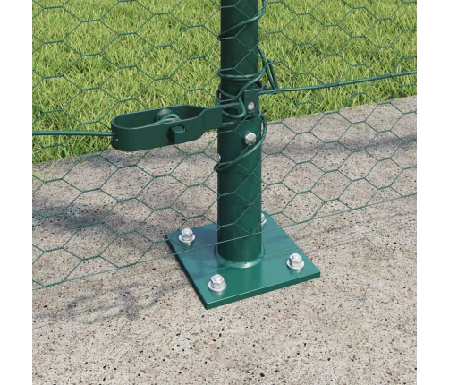 Tvora Su Stulpais Žalia 1.6 X 50 M Pvc Dengtas Plienas