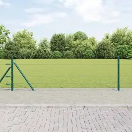 Žogs Ar Stabiem. Zaļa 0.4 X 100 M Pvc Pārklāts Tērauds Vidaxl