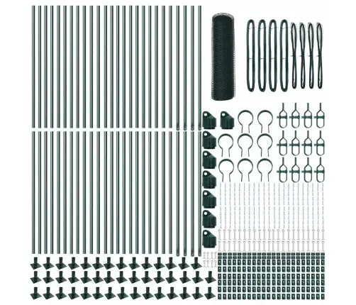 Aed Koos Postidega Roheline 0.5 X 100 M Pvc Kaetud Teras
