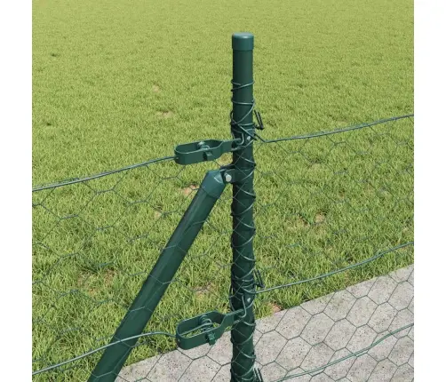 Heksagonālais Žogs Zaļš 0.5X100 M Tērauds Vidaxl