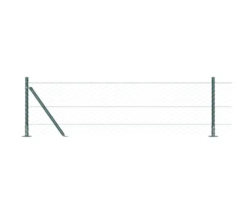 Tvora Su Stulpais Žalia 0.6 X 100 M Pvc Dengtas Plienas
