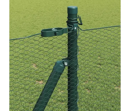 Vidaxl Sešstūra Žogs Zaļš 0.8X100 M Tērauds