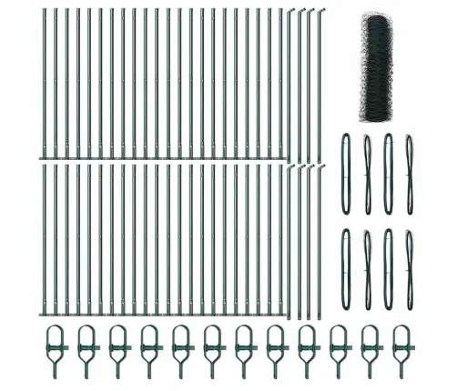 Aed Koos Postidega Roheline 1 X 100 M Pvc Kaetud Teras