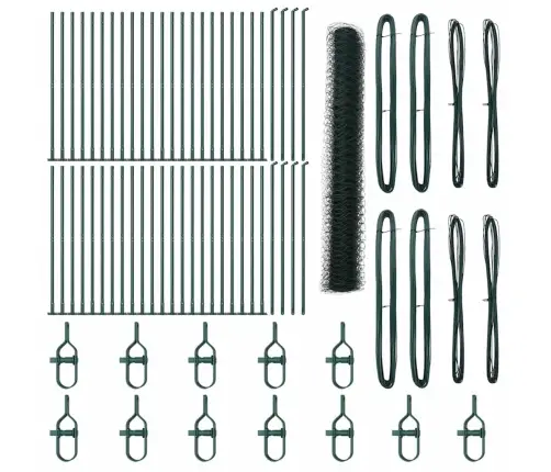 Sešstūra Žogs Zaļā Krāsā 1.2X100 M Tērauds Vidaxl