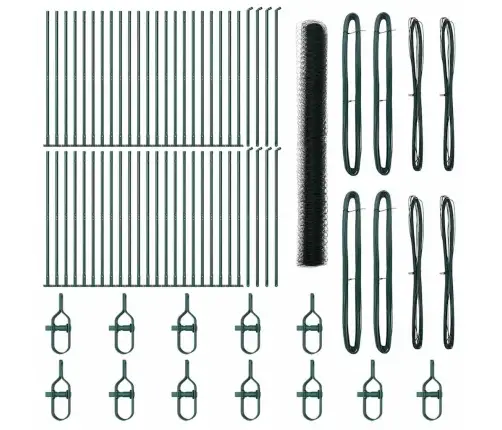 Sešstūra Žogs Zaļais 1.5X100 M Tērauds Vidaxl