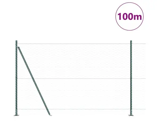 Aed Koos Postidega Roheline 1.6 X 100 M Pvc Kaetud Teras
