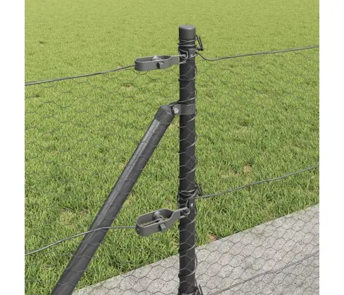 Seškantains Žogs Pelēks 0.6X10 M Tērauds Vidaxl