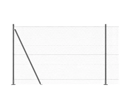 Sešstūris Žogs Pelēks 1.4X10 M Tērauds Vidaxl