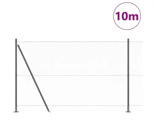 Sešstūra Žogs Pelēks 1.6X10 M Tērauds Vidaxl