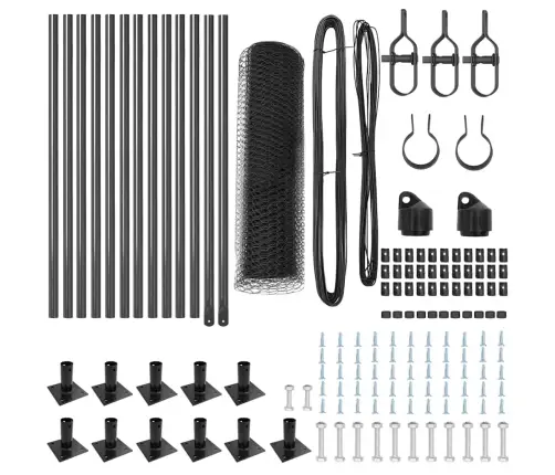 Sešstūra Žogs Pelēks 0.4X25 M Tērauds Vidaxl