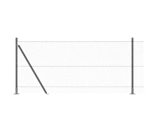 Aed Koos Postidega Hall 0.8 X 25 M Pvc Kaetud Teras