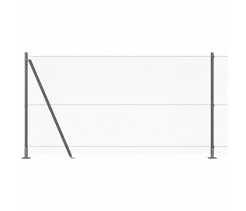 Tvora Su Stulpais Pilka 1.2 X 25 M Pvc Dengtas Plienas