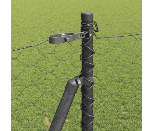 Sešstūra Žogs Pelēks 1.4X25 M Tērauds Vidaxl