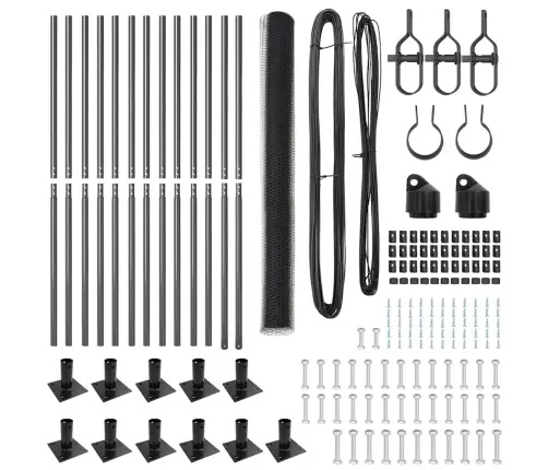 Žogu Komplekts 2 Gab. Pelēks Metāls 25 X 1.5 M Izturīgs Vidaxl